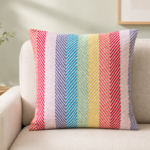 Rainbow Striped Cushion